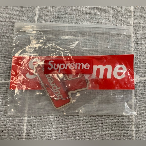 Supreme Stickers in Zip Lock Bag & Air Freshener Money Gun - Picture 2 of 4